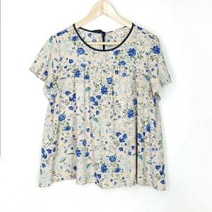 Nanette Lepore blouse, floral, size 10, loose fit.